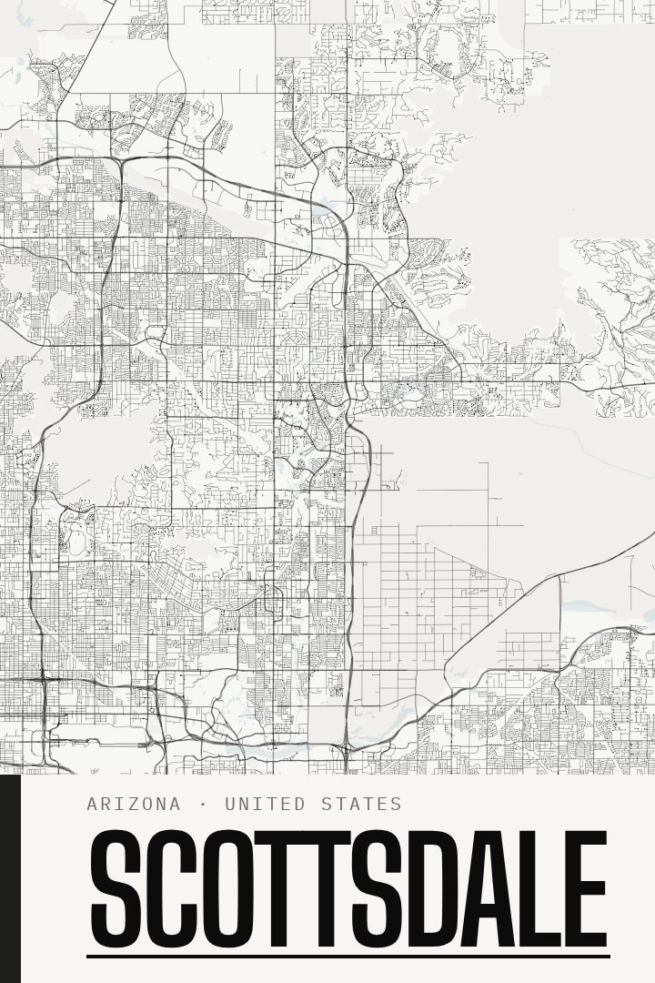 Scottsdale map poster