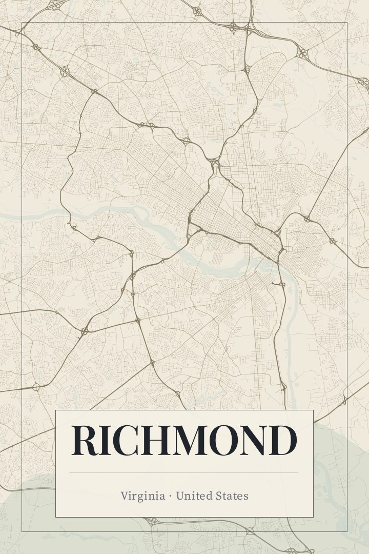 Richmond map poster