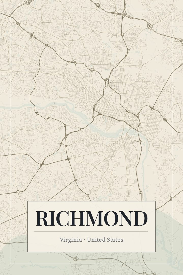Richmond map poster