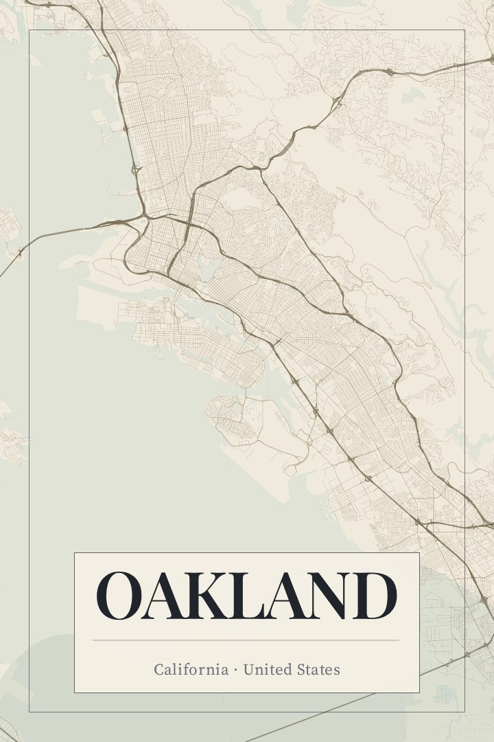 Oakland map poster