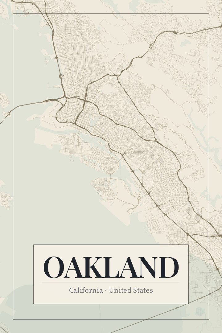 Oakland map poster