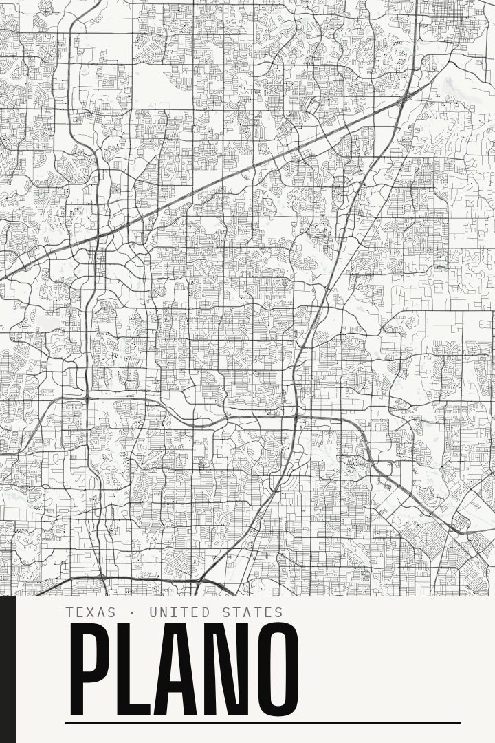 Plano map poster