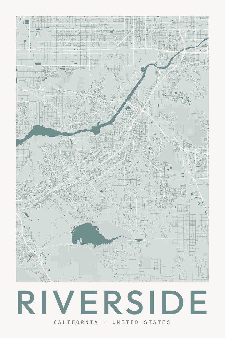 Riverside map poster