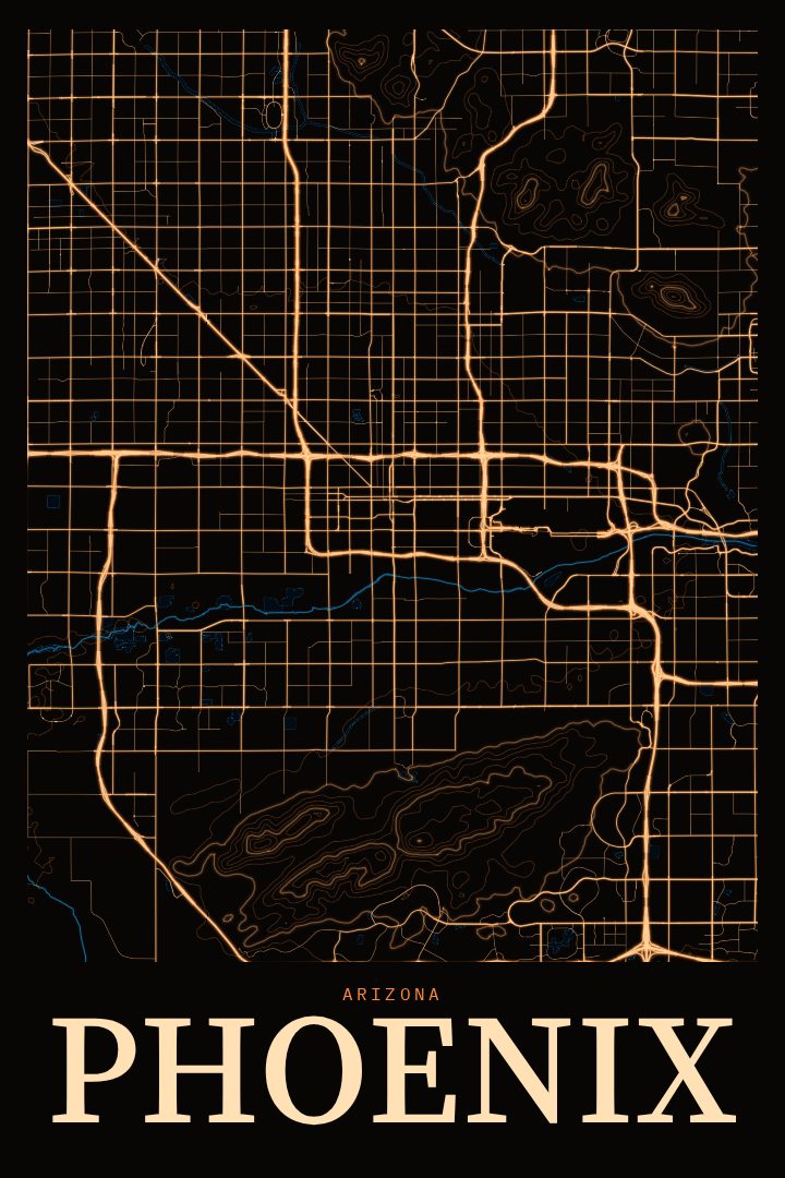 Phoenix map poster