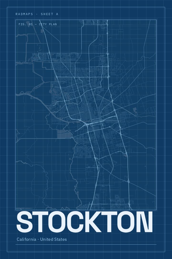 Stockton map poster