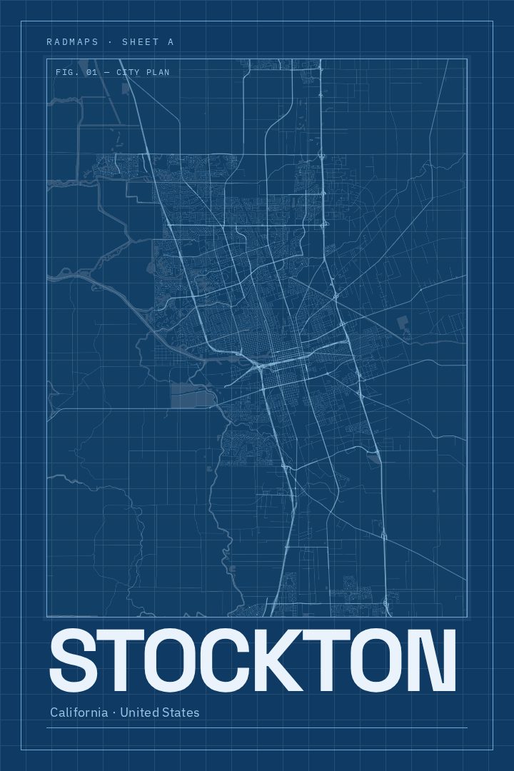 Stockton map poster