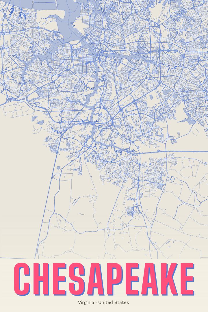 Chesapeake map poster