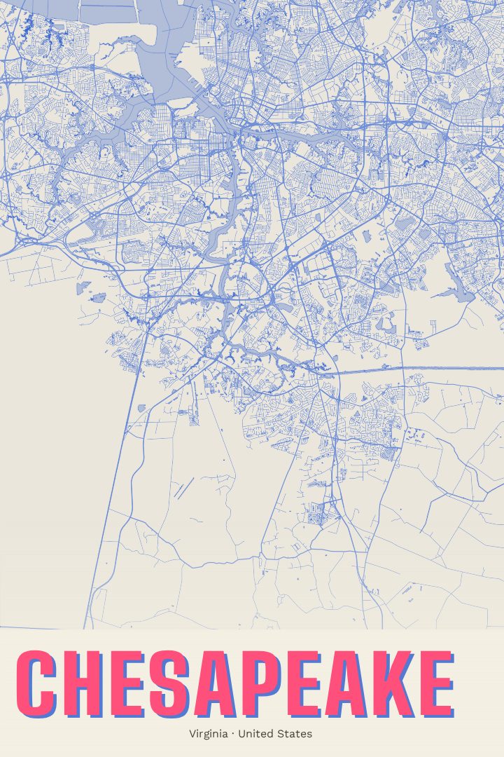 Chesapeake map poster