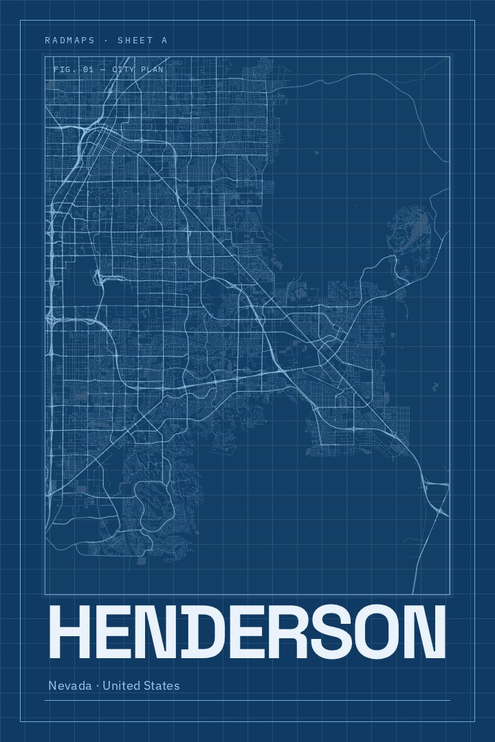 Henderson map poster