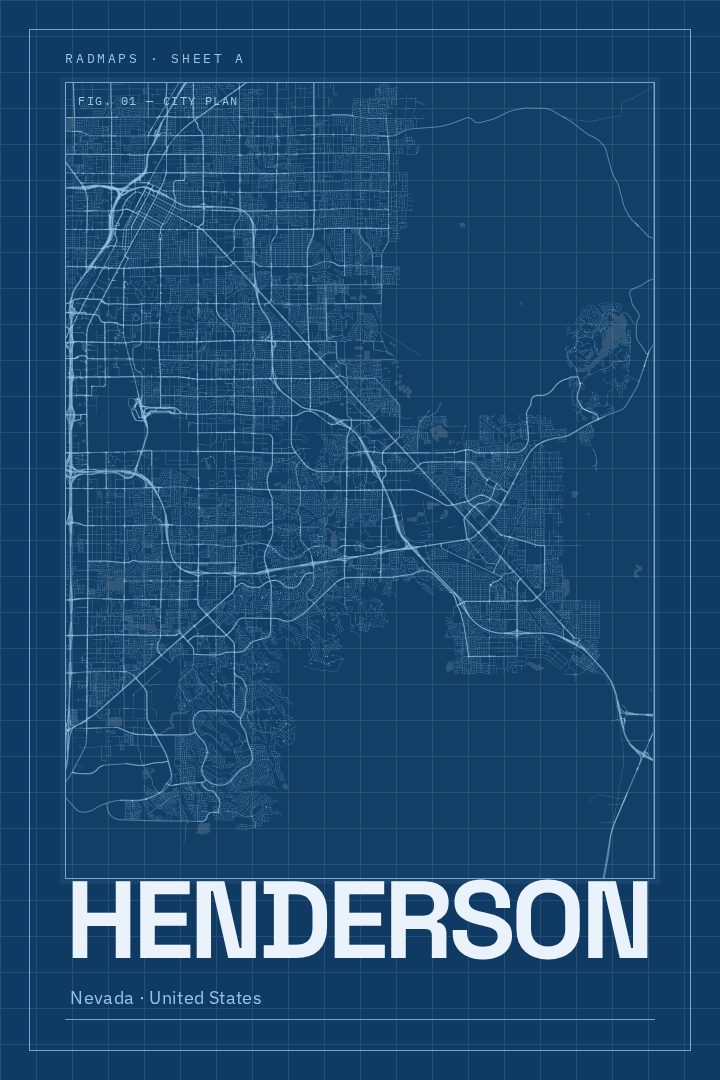 Henderson map poster