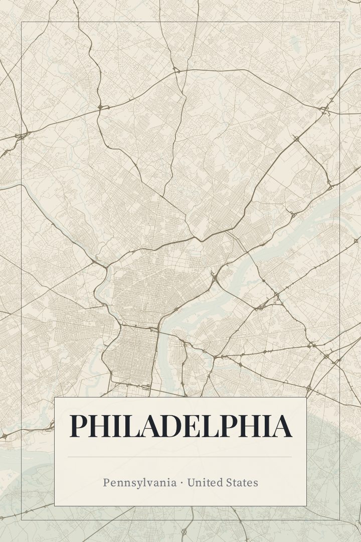 Philadelphia map poster