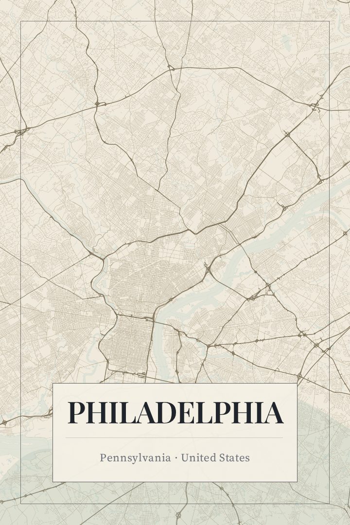 Philadelphia map poster