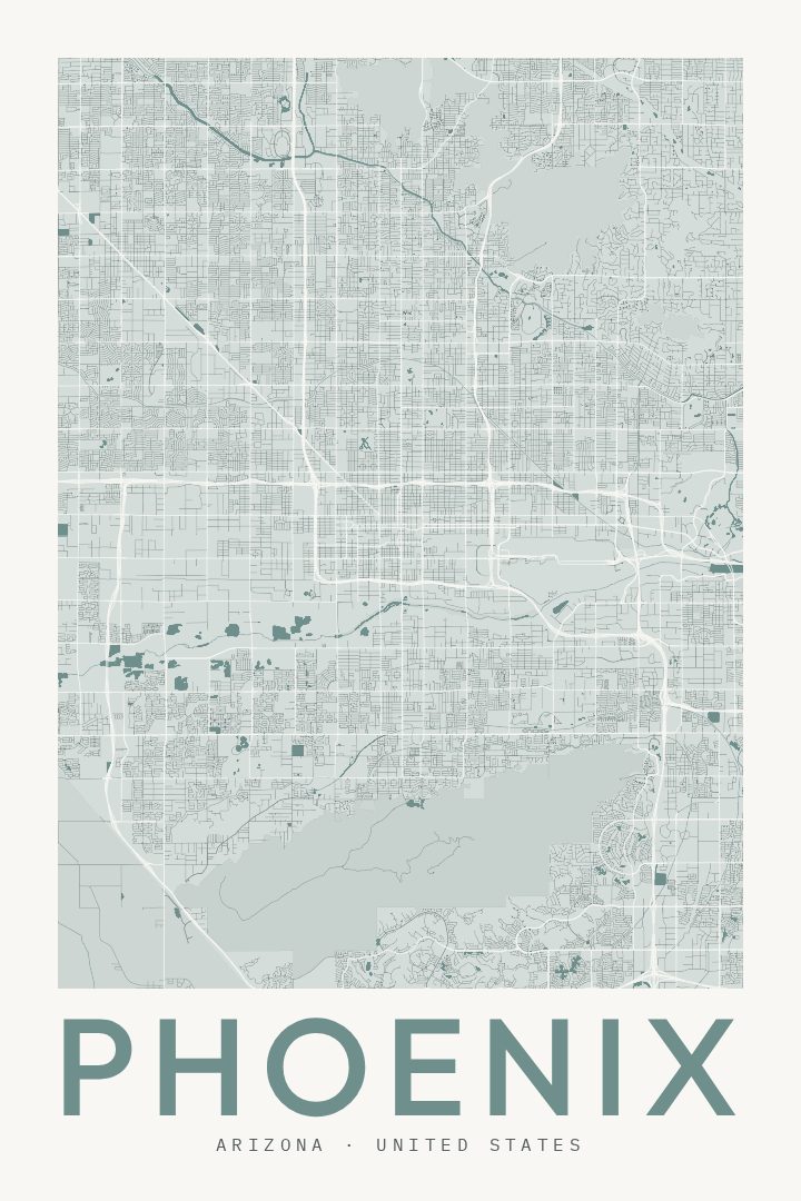 Phoenix map poster