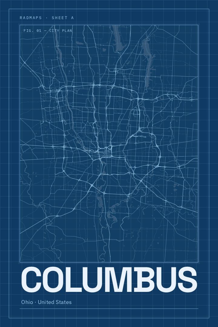 Columbus map poster