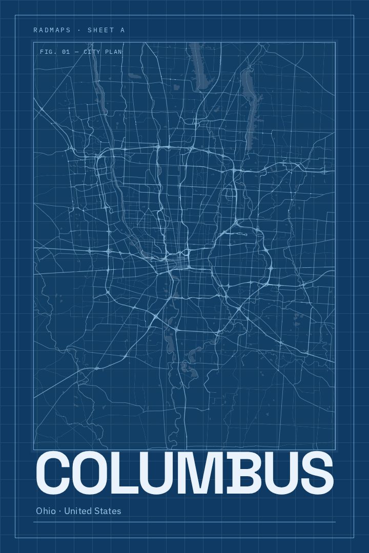 Columbus map poster
