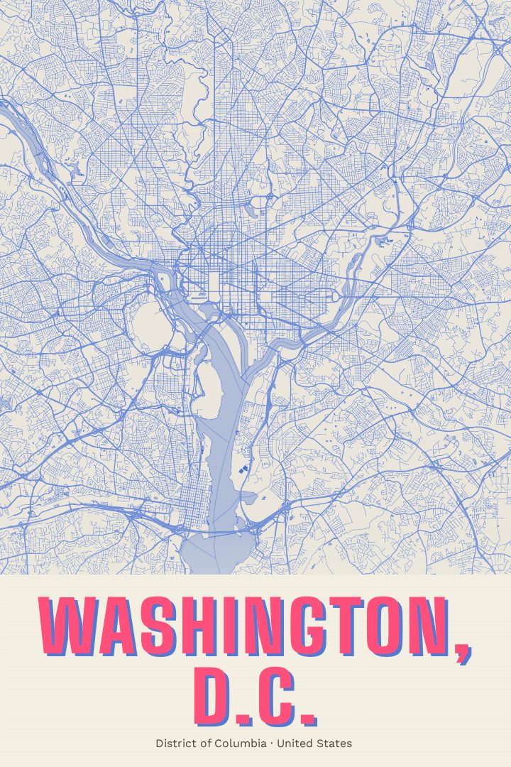 Washington, D.C. map poster