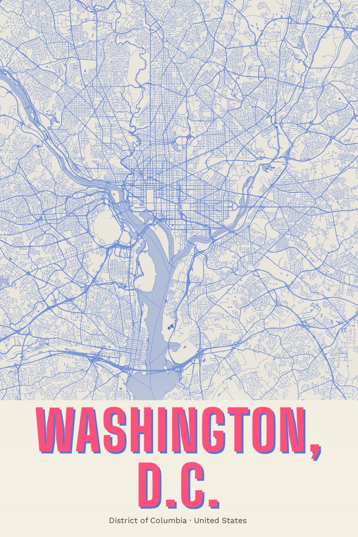 Washington, D.C. map poster