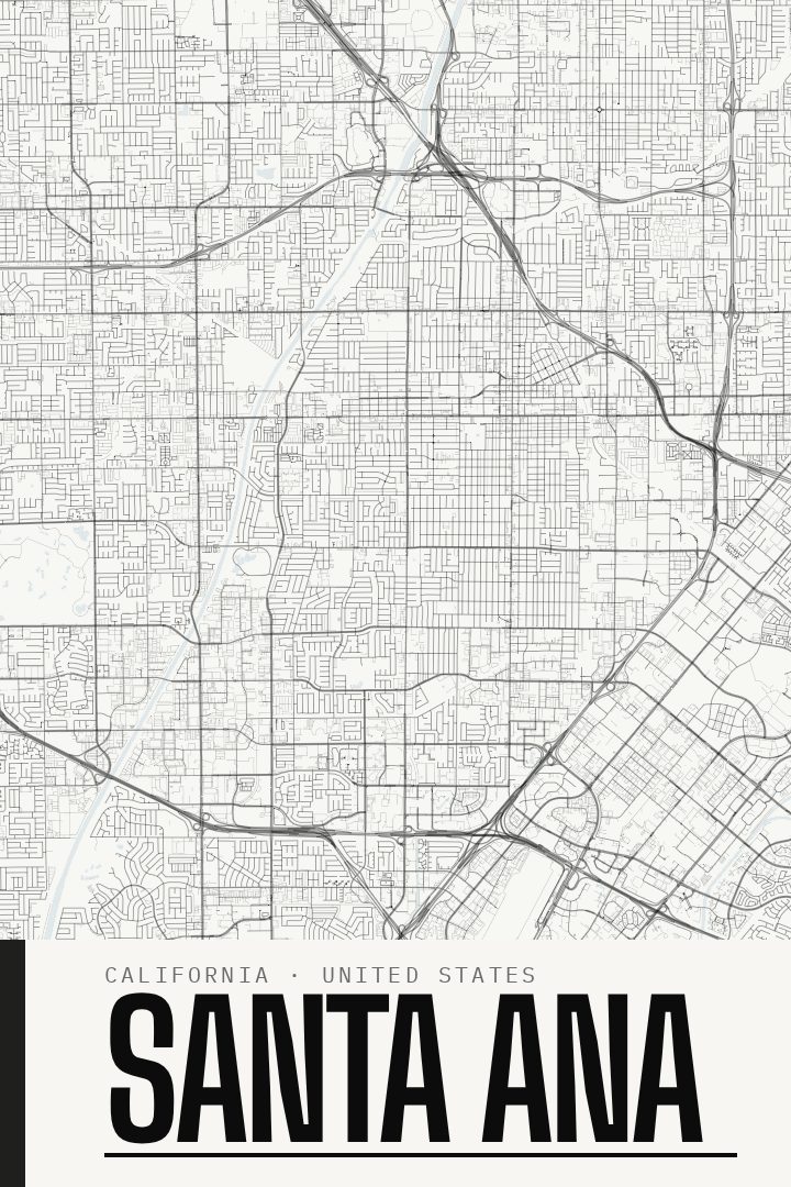 Santa Ana map poster