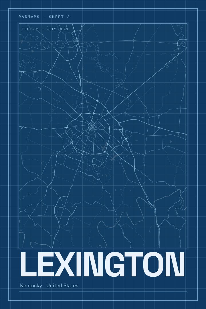 Lexington map poster