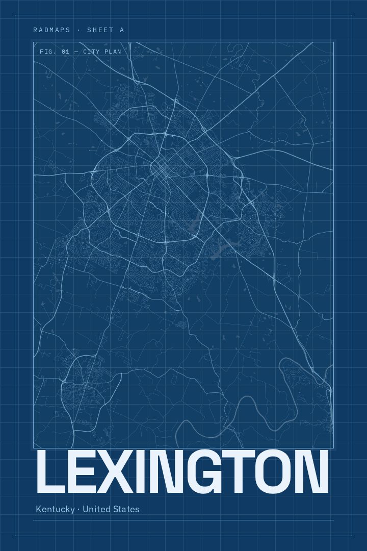 Lexington map poster