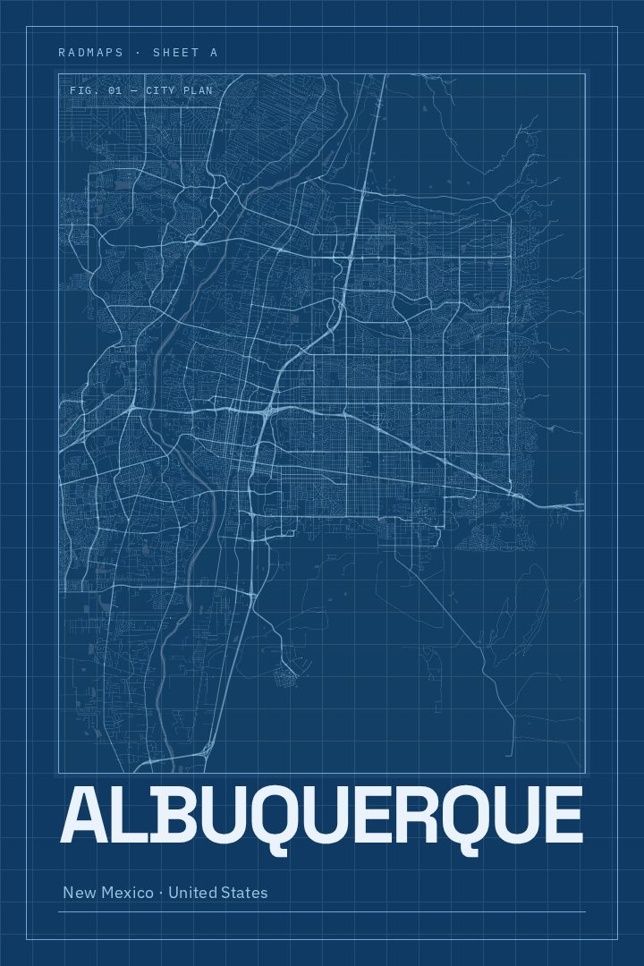 Albuquerque map poster