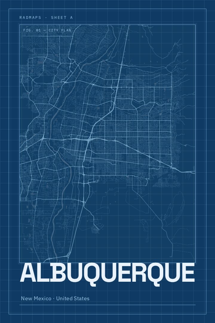 Albuquerque map poster