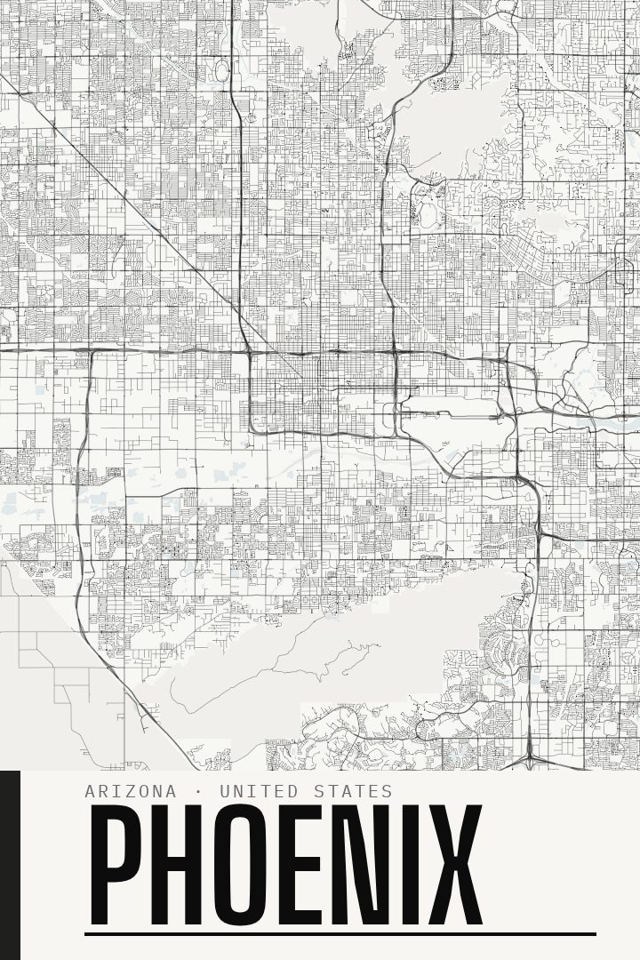 Phoenix map poster