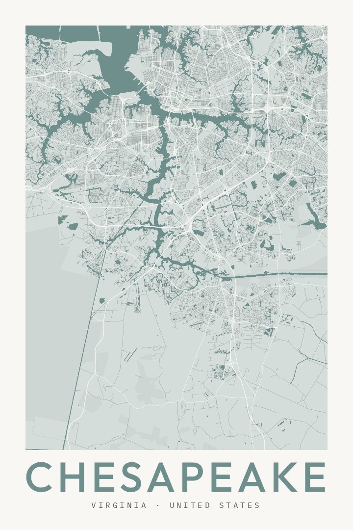 Chesapeake map poster