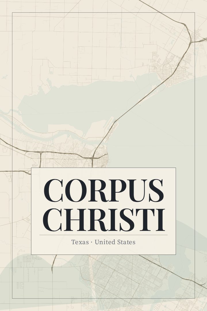Corpus Christi map poster
