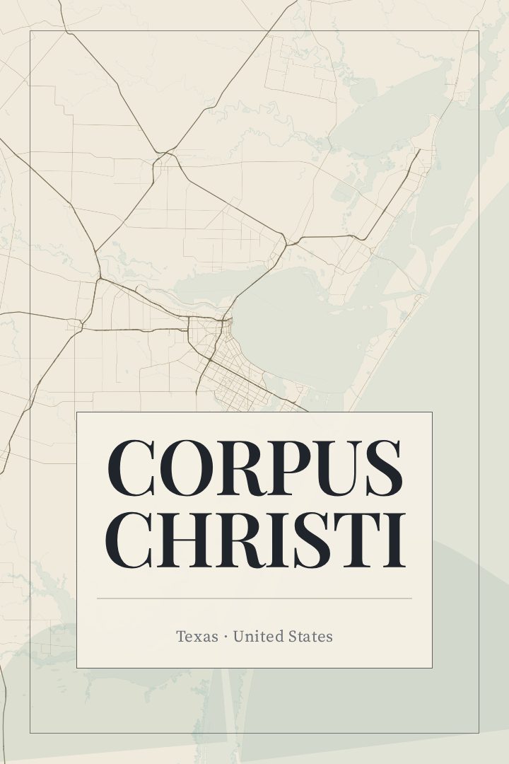 Corpus Christi map poster