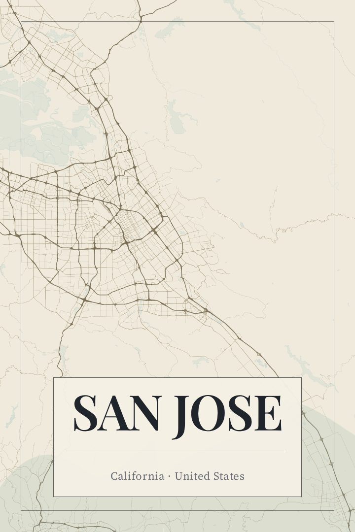 San Jose map poster