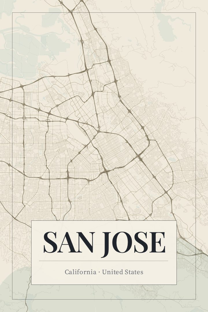 San Jose map poster