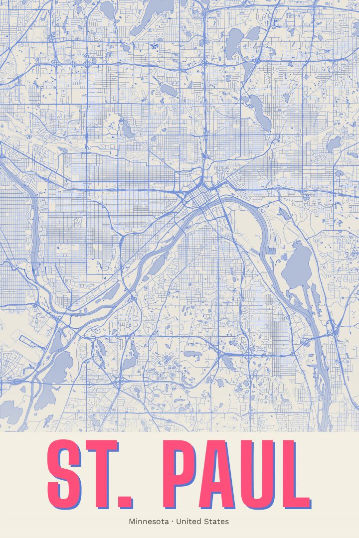 St. Paul map poster