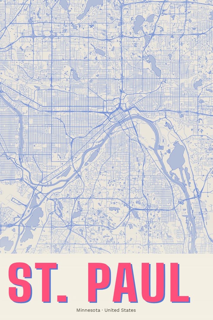 St. Paul map poster