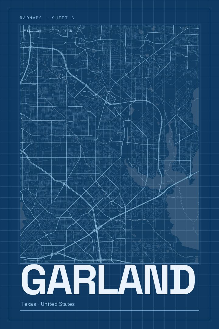 Garland map poster
