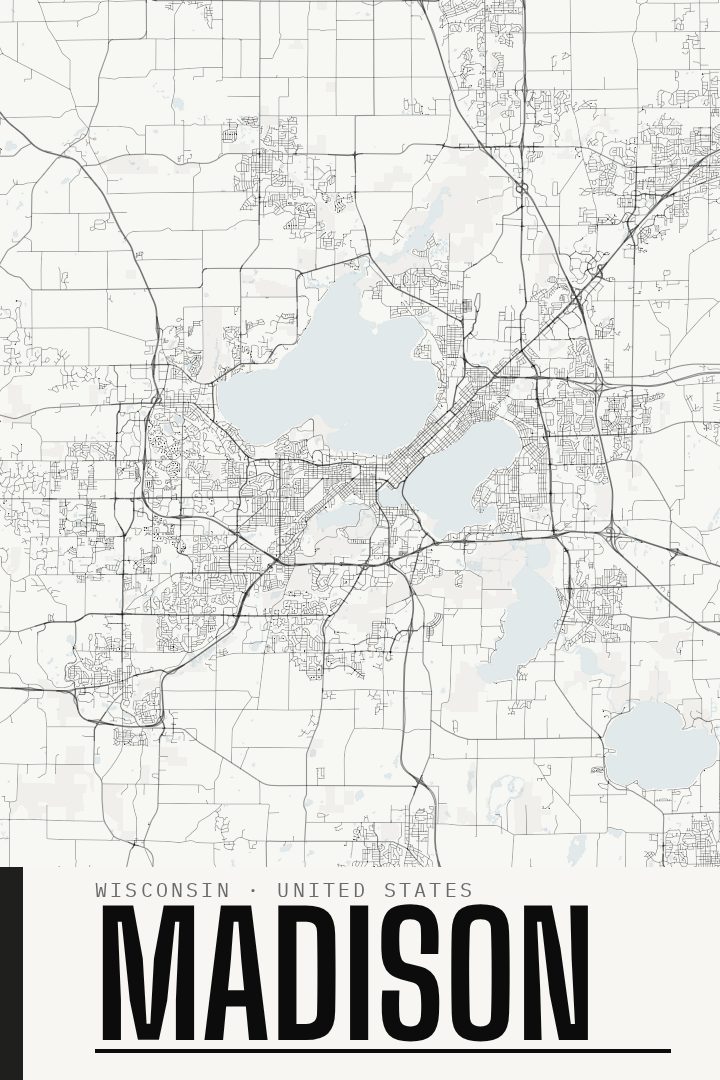 Madison map poster