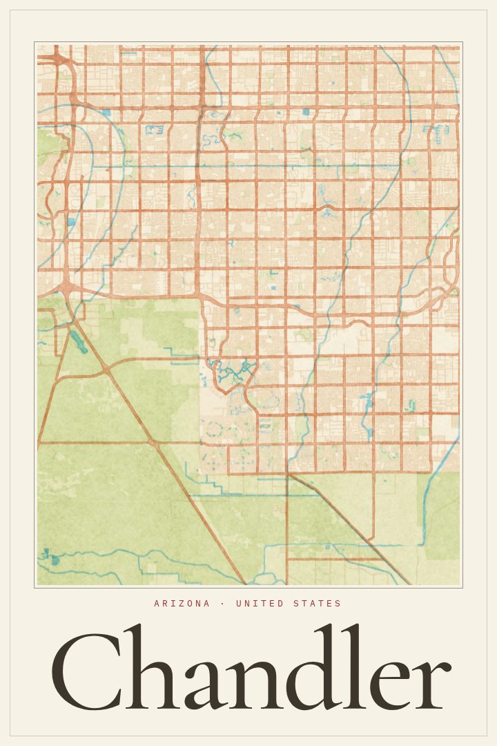 Chandler map poster