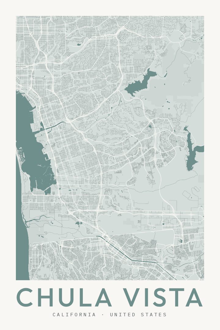 Chula Vista map poster