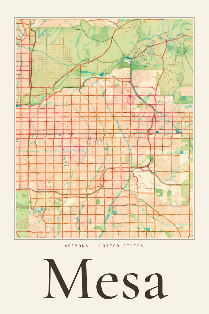 Mesa map poster