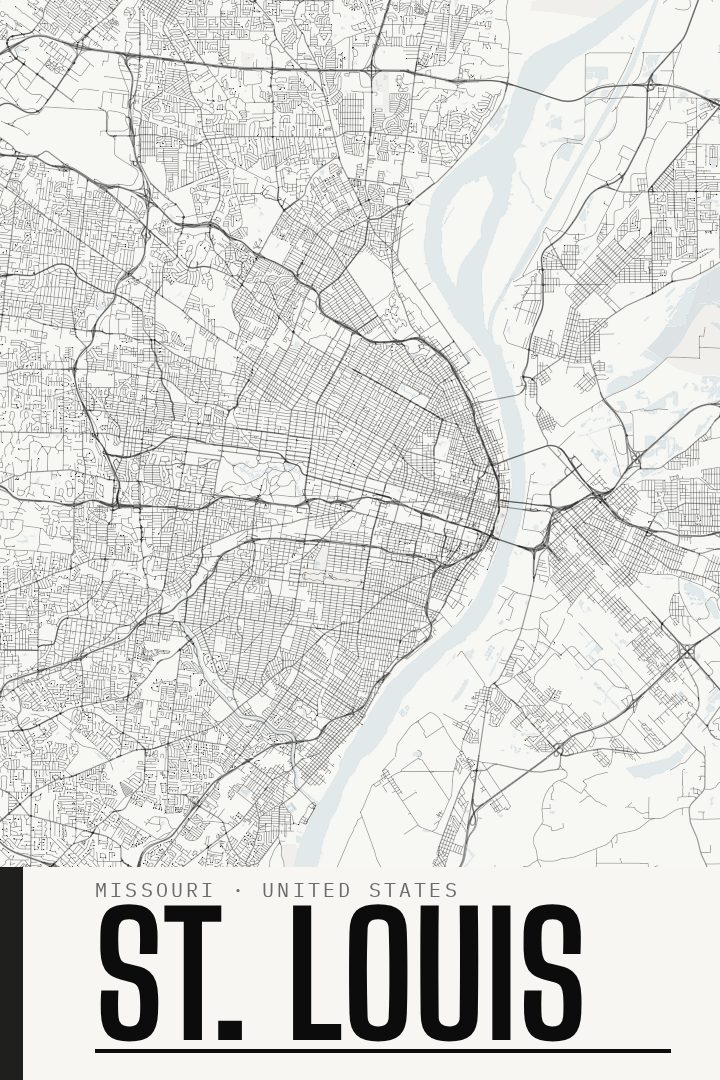 St. Louis map poster
