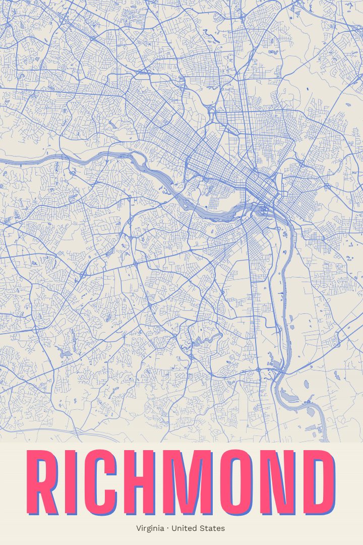 Richmond map poster