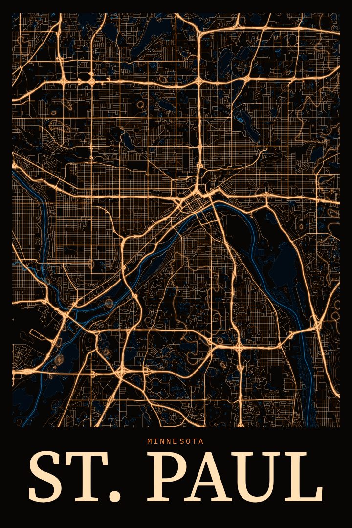St. Paul map poster