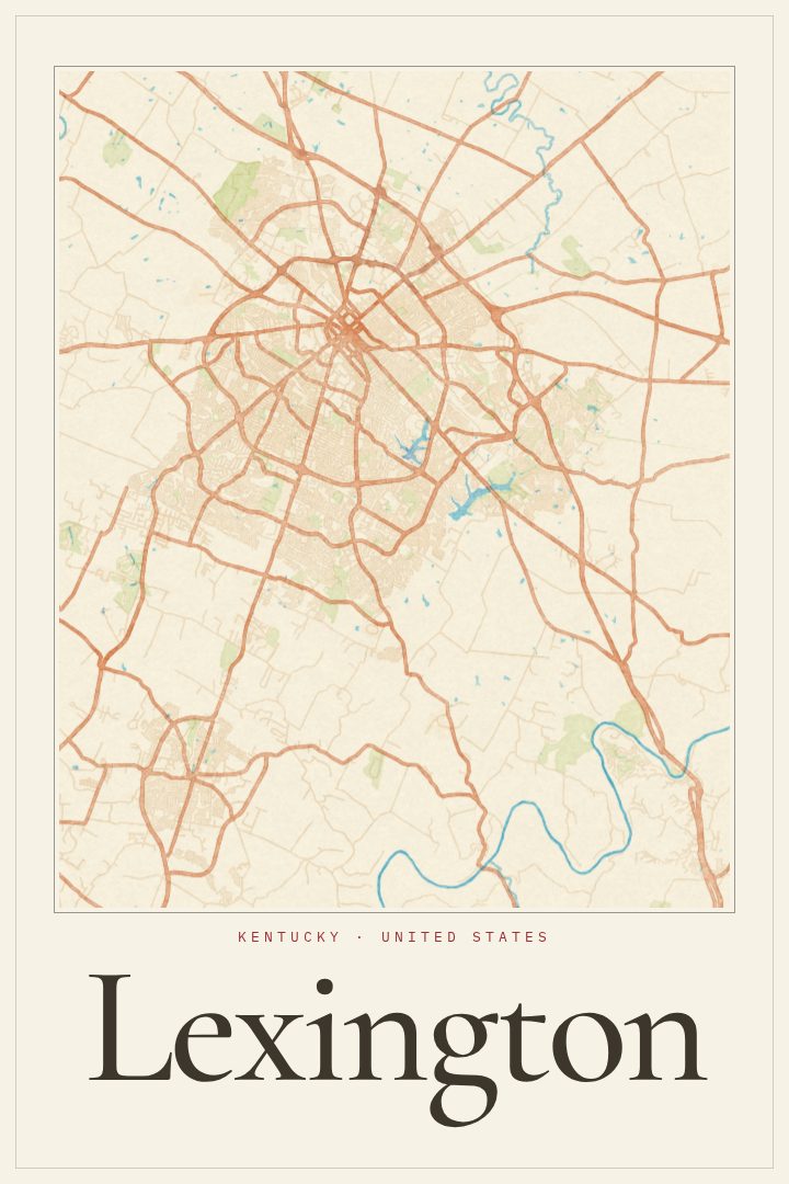 Lexington map poster