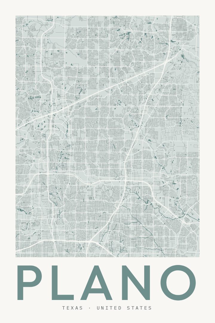 Plano map poster