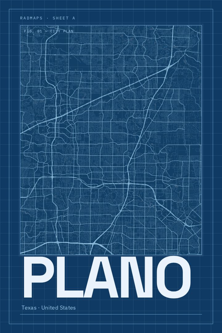 Plano map poster