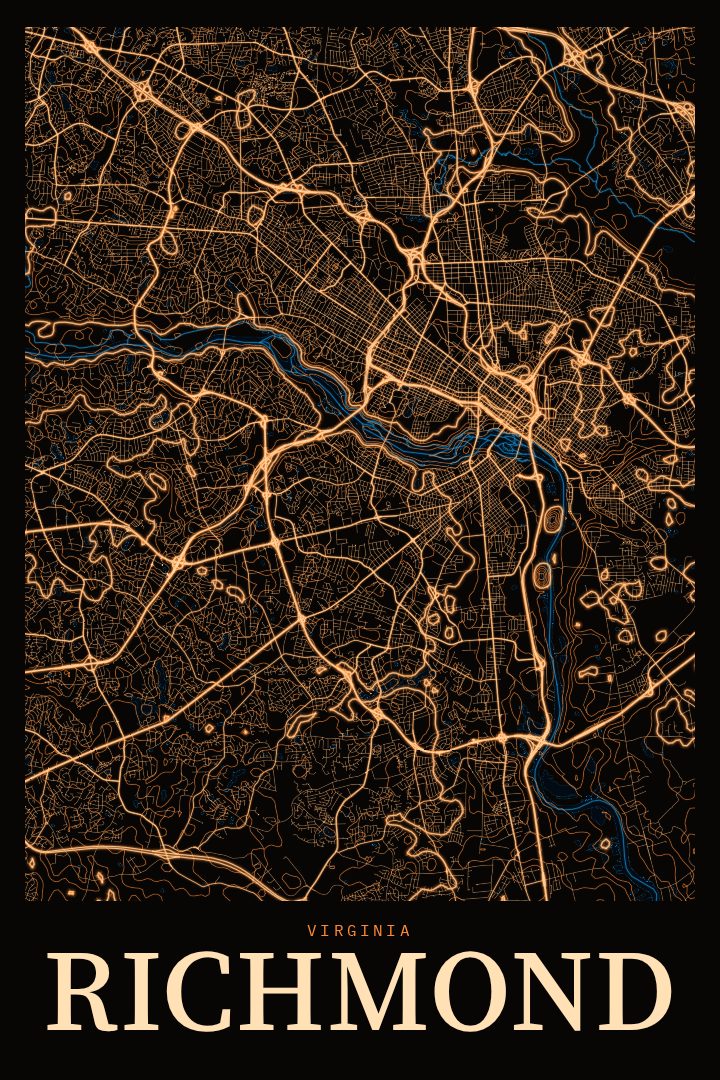Richmond map poster