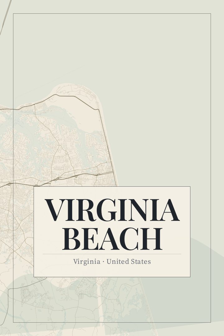 Virginia Beach map poster