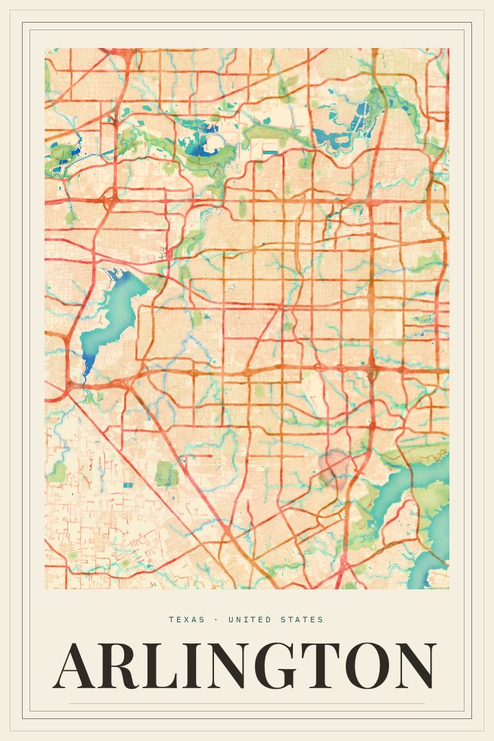 Arlington map poster