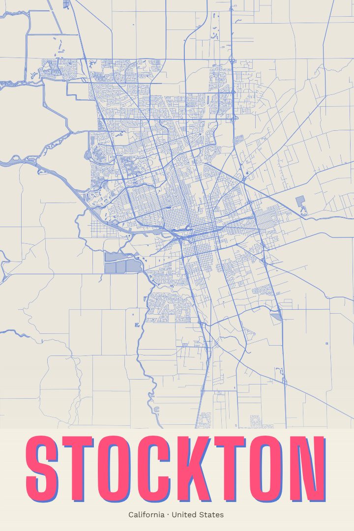 Stockton map poster