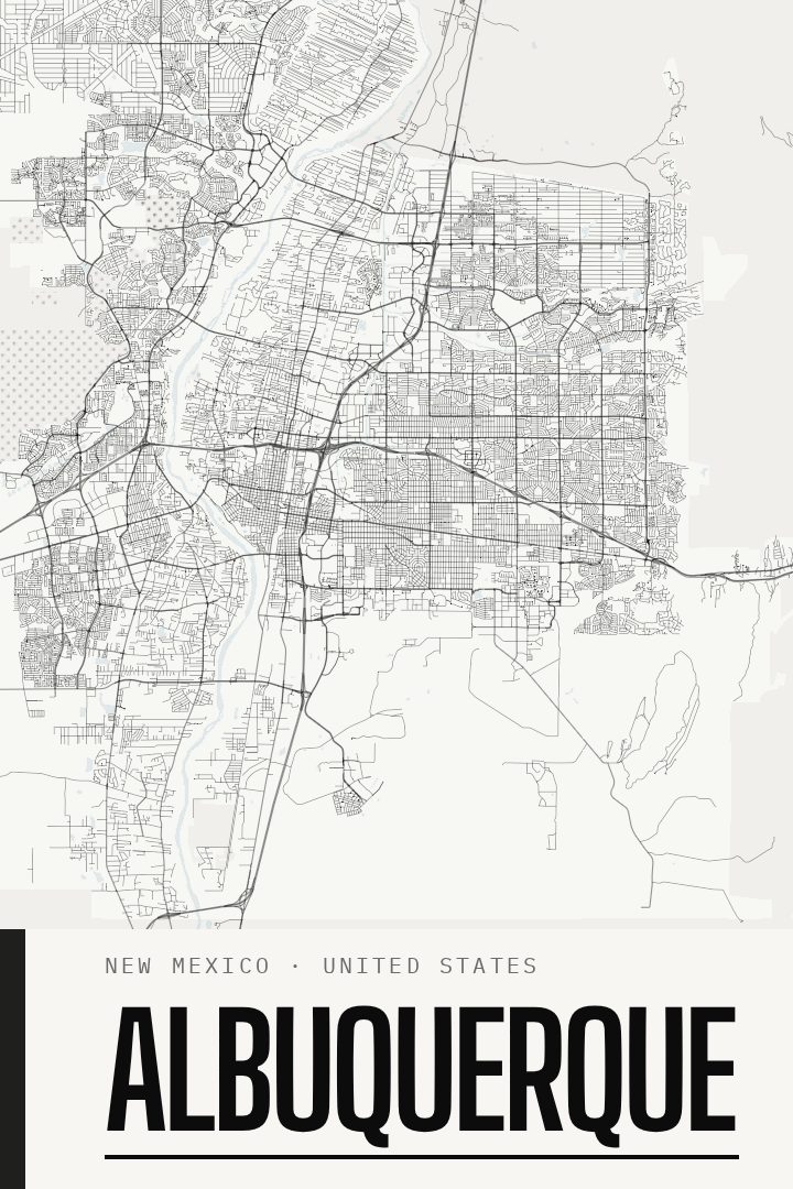 Albuquerque map poster